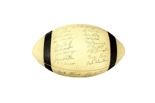 1958 New York Giants Team Signed Football with 28 Signatures! 